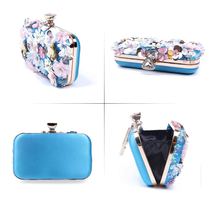 Lanpet Women Clutches Flower Evening Handbag Chain Strap Shoulder Bag - Image 2